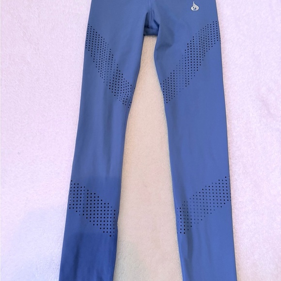 Ryder Wear Periwinkle Leggings with Cut-Out Dot Pattern - Picture 1 of 5